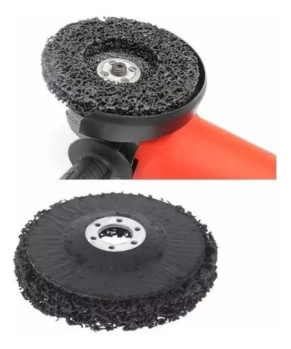 Disco Fibra Removedor De Pintura Pulir Hierro Madera 41/2 Negro - Imagen 2