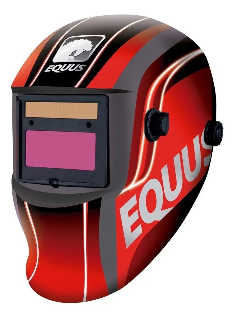 Mascara Careta De Soldar Equus Fotocromática Equus Rojo Deluxe - Imagen 2