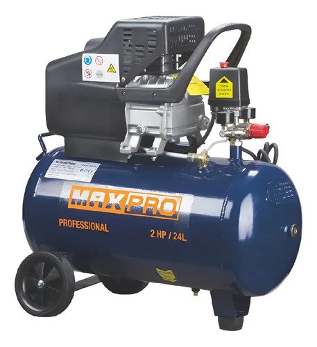 Compresores 24 Lts 2 Hp Profesional Maxpro Mpeac1500/24 - 50 Hz Monofásica