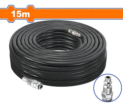 Manguera Pvc Para Compresor 15m 1/4 Npt Wadfow Uwqg2e15 Ff Color Negro - Imagen 2