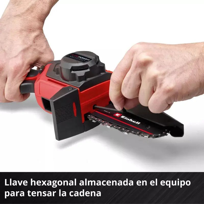 Motosierra Ge-ps 18/15 Li Bl-solo Bat Cargador Einhell Rojo Rojo - Imagen 6