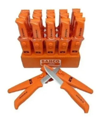 Cuchillo Bahco 1446 Caza Pesca Camping Electricidad Con Fund Naranja - Imagen 3