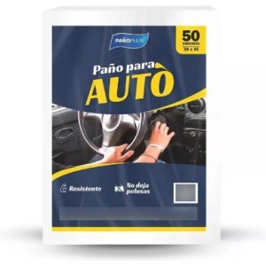 Paños Para Autos, No Dejan Pelusa. 50 Unidades - Pañoplus Gris