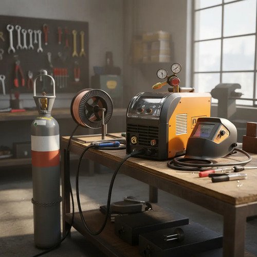 Soldadora Tyt 200a Combinada Mig Tig Mma Tubo. Amarillo - Imagen 2