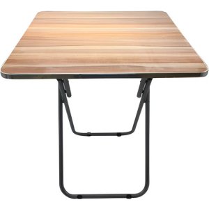 Mesa Plegable Cuadrada De Hierro Y Madera