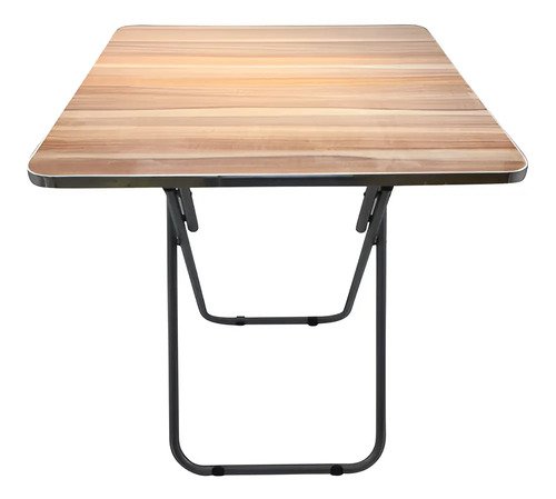 Mesa Plegable Cuadrada De Hierro Y Madera