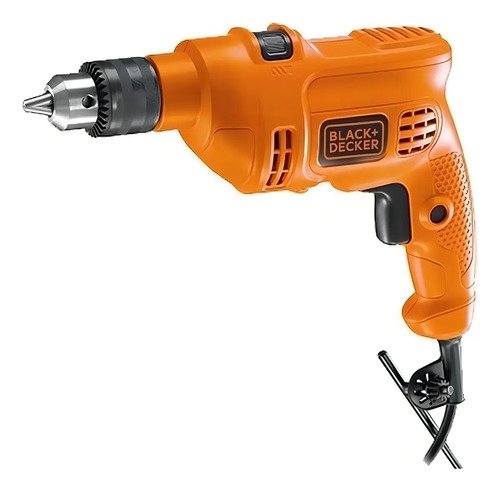 Taladro Percutor Eléctrico De 10mm Black+decker Tm500k 500w + Accesorio Con Maletín De Transporte 60hz Naranja 60 Hz