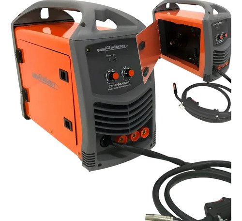 Soldadora Inverter Mig Alambre Sin Gas Gladiator 160a Im6160 Naranja Claro