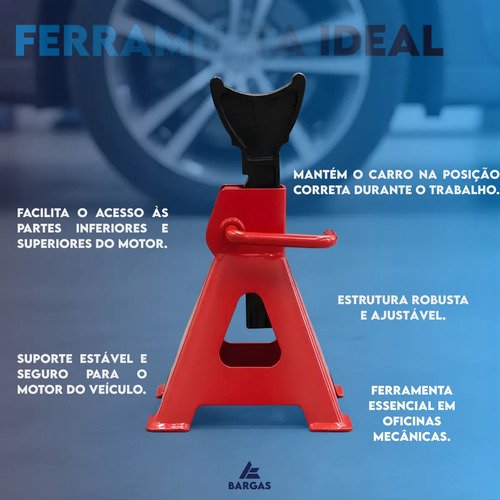 Caballete Mecánico Automotriz De 3 Toneladas Para Vehículos Bargas De Hasta 3000 Kg - Imagen 2