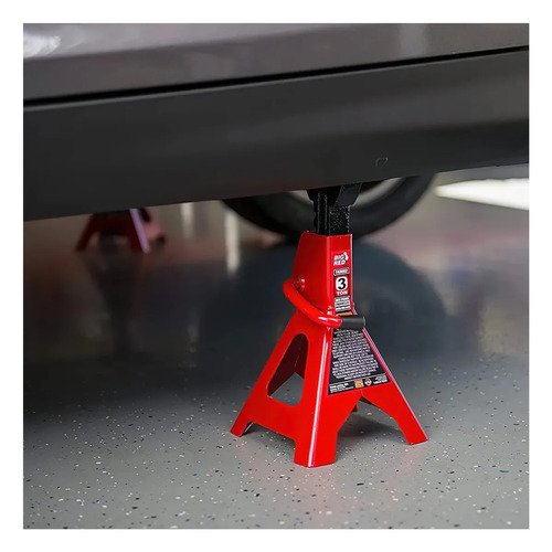 Set De 2 Banquillos Caballetes De 3 Toneladas Para Auto, Altura Ajustable Para Levantar Suv Pequeños Automotrices - Imagen 3