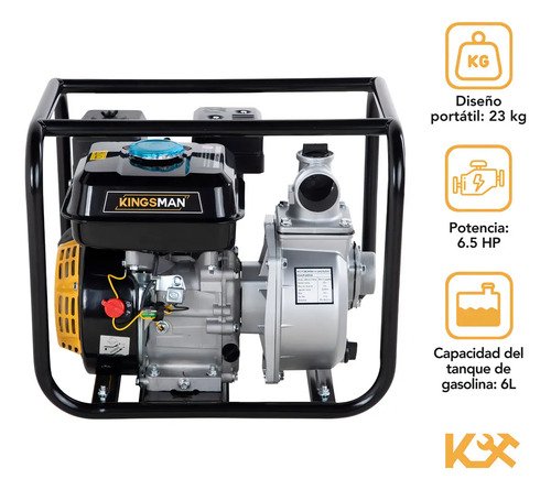 Motobomba A Nafta Kingsman Kingpump65 6.5hp - Imagen 4