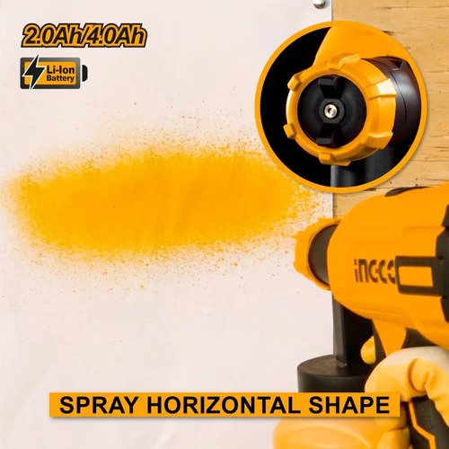 Pistola De Pintar Inalambrica Ingco Naranja Claro - Imagen 11