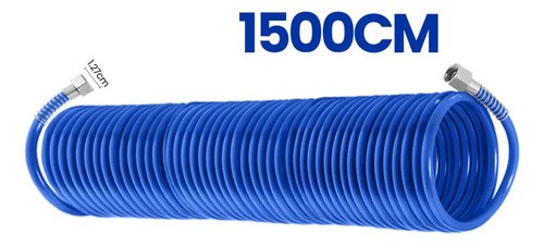 Manguera Compresor Aire Wadfow 15m 8mm Azul Con Conectores Roscados - Imagen 2