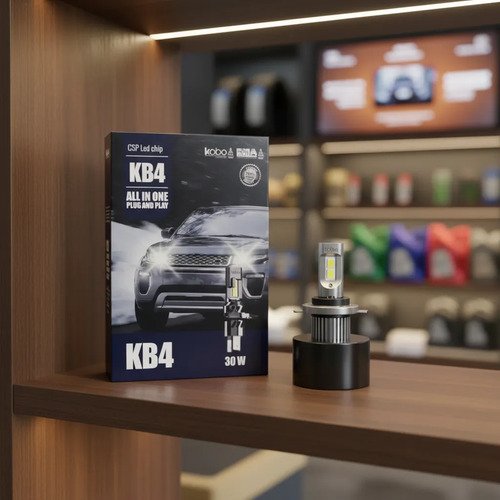 Kit Led Hb4 - Kobo Kb4 Dakar - 30w 12v Alto Brillo 6500 K H4 Amarillo Blanco Frío - Imagen 3