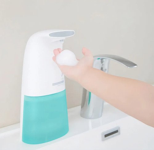 Dispensador Automatico Jabón Liquido Alcohol En Gel Baño Color Blanco - Imagen 3