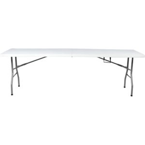 Mesa Plegable 1.80 Mts Portatil Portafolio Eventos Jardin Color Blanco