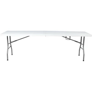 Mesa Plegable 1.80 Mts Portatil Portafolio Eventos Jardin Color Blanco