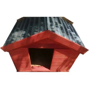 Casilla Casita Cucha Perro Mediana Premium Madera 70x50cm  Rojo