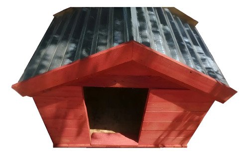 Casilla Casita Cucha Perro Mediana Premium Madera 70x50cm Rojo