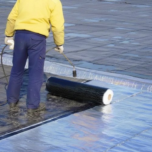 Membrana Asfáltica 4mm Aluminio 40kg Rollo Tecnoflex Plateado
