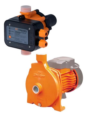 Kit Bomba Centrífuga 1hp + Presurizador Automático Press 50 Hz Naranja Monofásica