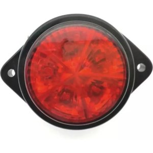 Faro Lateral Led Redondo Rojo 2 Tornillos 12v 24v - Tyt
