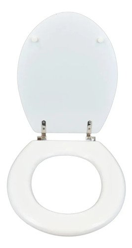 Asiento Tapa De Inodoro Water Universal Blanca Madera Blanco - Imagen 8