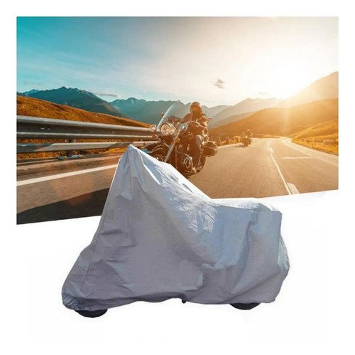 Funda Cubre Moto Impermeable Talle L Color Plateado - Imagen 5