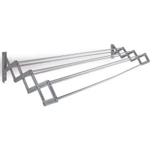 Tendedero Tender Ropa Extensible Aluminio 120 Cm. Color Plateado