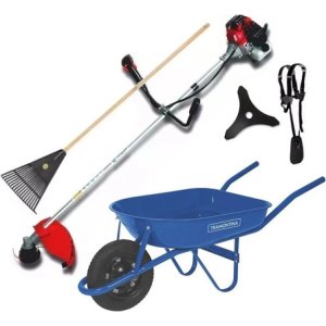 Bordeadora Desmalezadora Pro 52cc + Carretilla Kit Jardinero