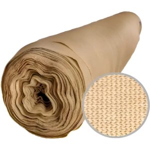 50m Toldo Rollo Malla Sombra Beige Filtro Uv Sombreo 80% Amarillo