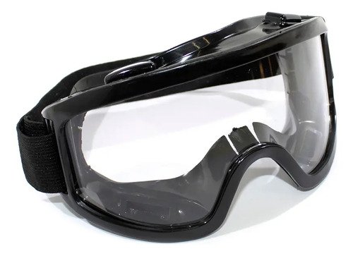 Antiparra Moto Negra Lente Transparente Armazón Negro 18 Cm X 9 Cm