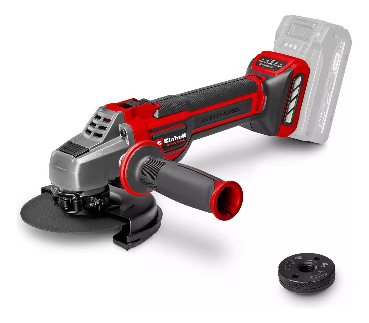 Amoladora Angular Inalámbrica Einhell Tp-ag 18/125 Ce Q Li Rojo