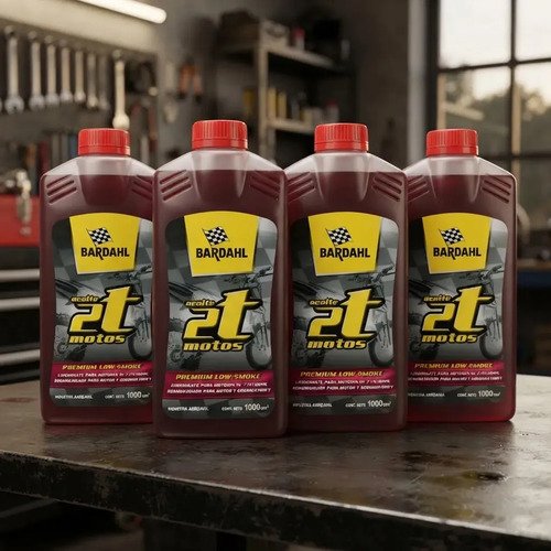 Kit Aceite Mineral 2t Para Motos Bardahl 1l X 4 Uni - Imagen 6