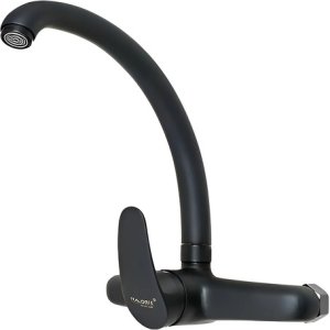 Grifo Monocomando 20cm Negro Pared Italomix Lh3257