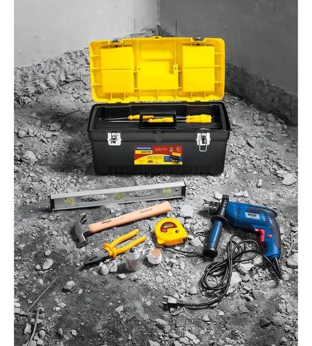 Caja De Herramientas Tramontina 43803020 De Plástico 24cm X 50.8cm X 24cm Negra Y Amarilla Negro/amarillo - Imagen 4