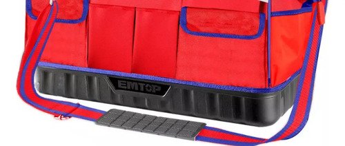 Bolso Para Herramientas Emtop Etbg28244 25kg 24 Base Rigida Rojo - Imagen 3