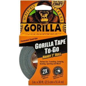 Gorilla Tape To Go Cinta Adhesiva 2.65 Cm X 9.14 M Color Negro Lisa