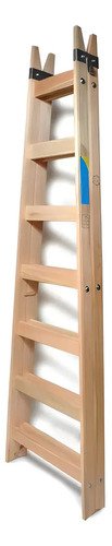 Escalera Tijera 8 Escalones Eucalipto Pintor Plegable 2.55m Madera - Imagen 3
