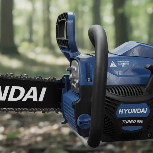 Motosierra A Nafta Hyundai 52 Cc Turbo 600 2.5 Hp 20 Pul Rex Color Azul Y Negro Azul/negro - Imagen 2