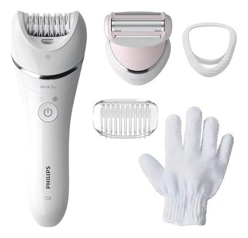 Depiladora Philips Serie 8000 Bre712 Inalambrica Hasta 40 Min Con Luz Blanco