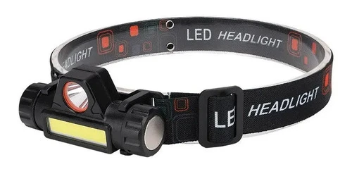Linterna Táctica Led Vincha Recargable 2000 Lm Alcance 150m Usb Blanco Negro - Imagen 6