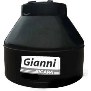 Tanque Depósito Agua Bicapa Negro Tapa Rosca Gianni 500 Lts Negro