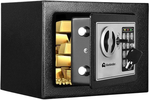 Caja Fuerte De Seguridad Electrónica Codigo Digital Y Llave Color Negro - Imagen 12