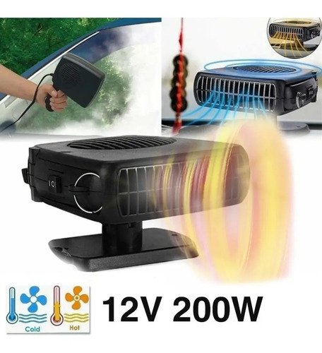 Desempañador Caloventilador Frio Calor Para Auto 12v Tyt Negro - Imagen 2