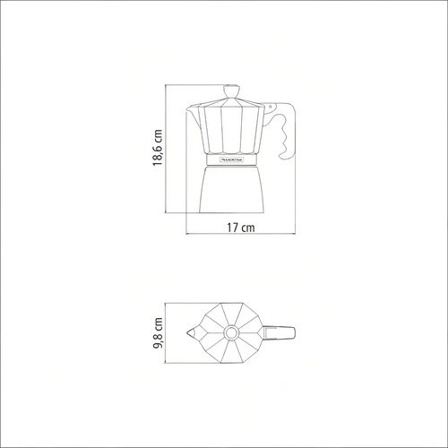 Cafetera Espresso Italiana Tramontina Coffee & Tea De 320 Ml, Color Negro - Imagen 5