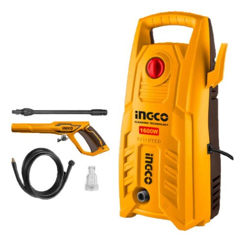 Hidrolavadora 1600w 140bar Motor A Carbones C/autostop Color Amarillo Frecuencia 50hz/60hz