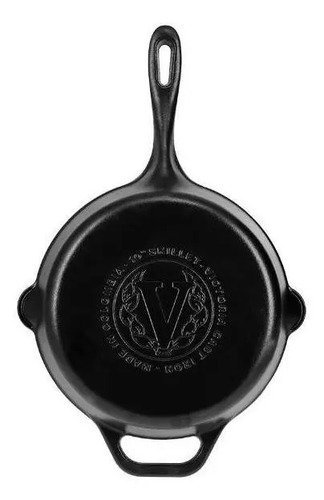 Sarten 25 Cm 2 Litros Con Asa Hierro Fundido Victoria 31879 Negro - Imagen 4