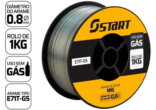 Máquina Inversora De Soldadura Sinérgica Start Flux Mig 200a 3 En 1 Mig Tig Mma Con Antorcha De Gas, Rímel, Alambre Y Accesorios Amarillo - Imagen 9