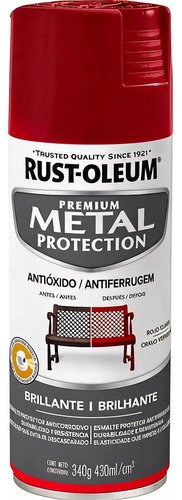 Pintura Esmalte Aerosol Protector Oxido Rust Oleum 340g Rojo Clavel